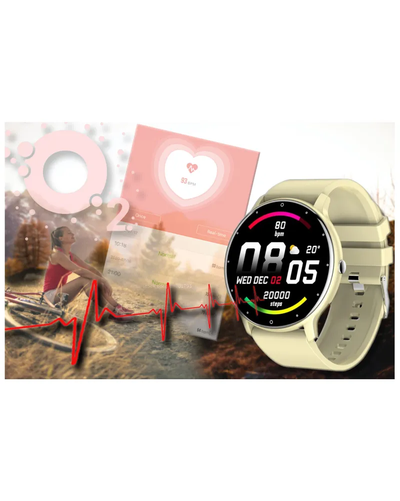 SMARTWATCH UNISEX GRAVITY GT1-6 - PULSOMETR, WŁASNE TARCZE (sg015f)