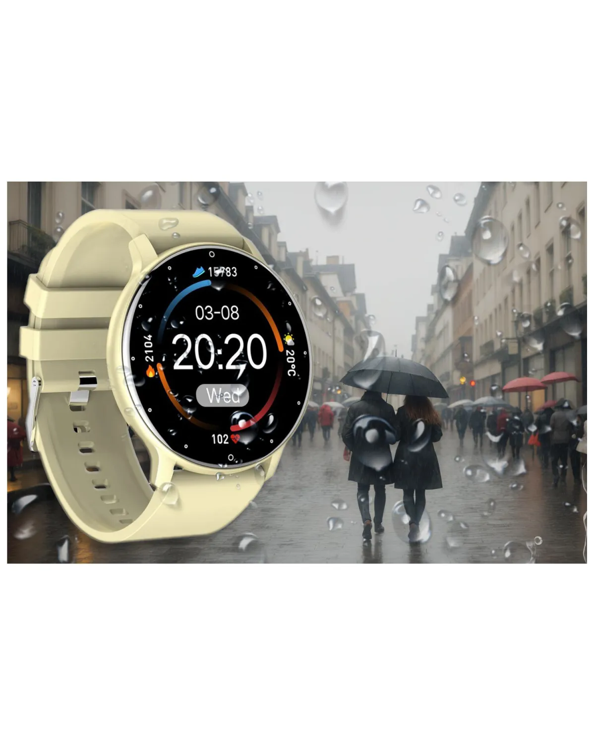 SMARTWATCH UNISEX GRAVITY GT1-6 - PULSOMETR, WŁASNE TARCZE (sg015f)