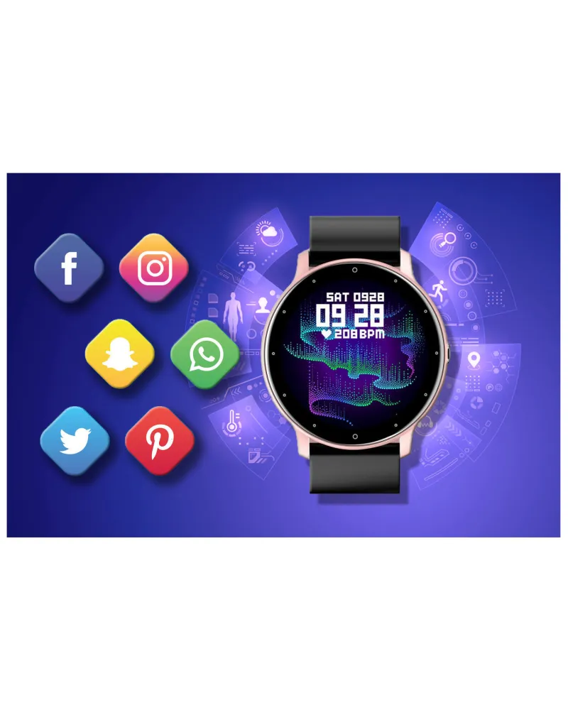 SMARTWATCH UNISEX GRAVITY GT1-2  PULSOMETR, WŁASNE TARCZE (sg015b)