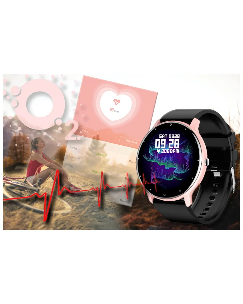 SMARTWATCH UNISEX GRAVITY GT1-2  PULSOMETR, WŁASNE TARCZE (sg015b)