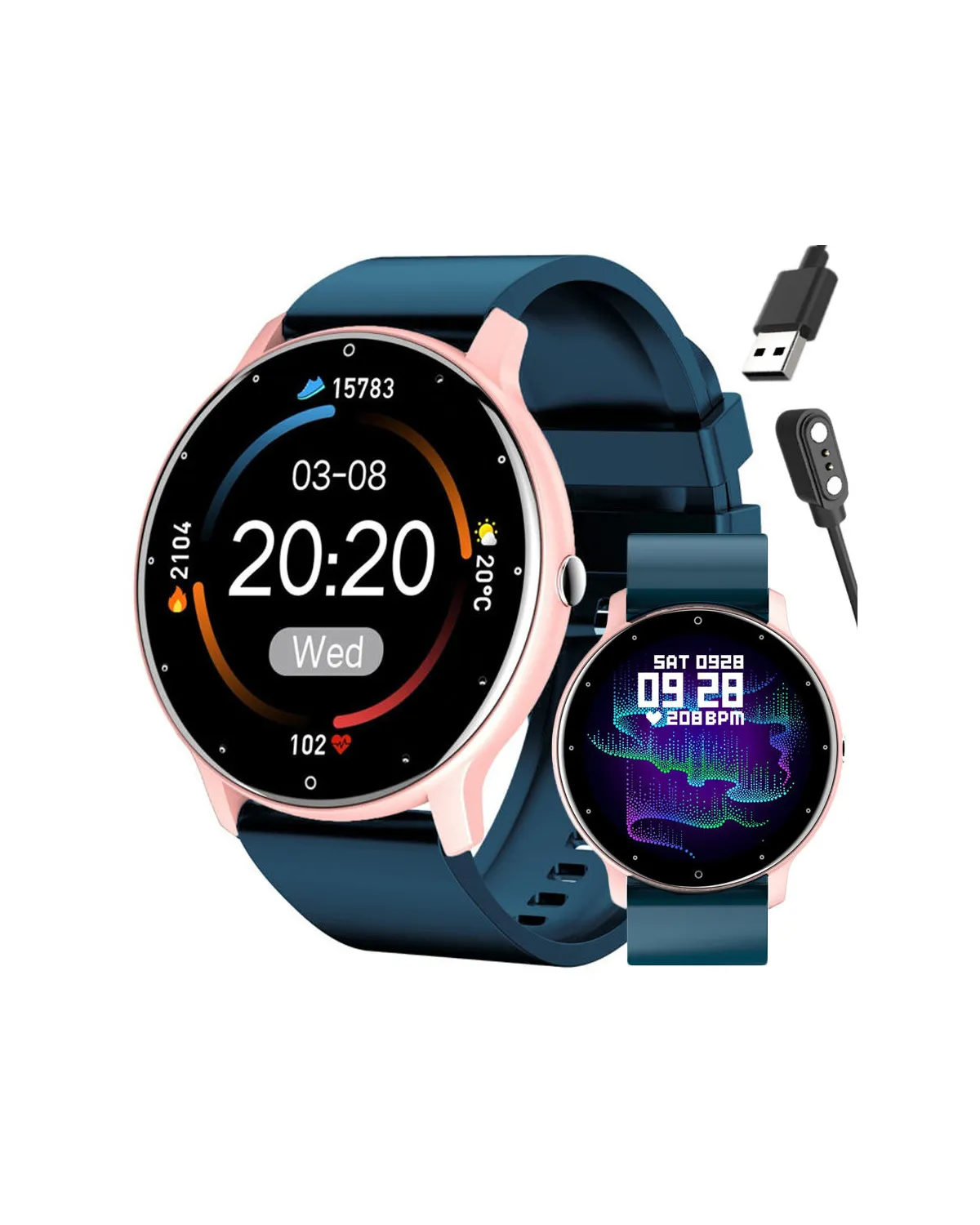 SMARTWATCH UNISEX GRAVITY GT1-4 - PULSOMETR, WŁASNE TARCZE (sg015d)