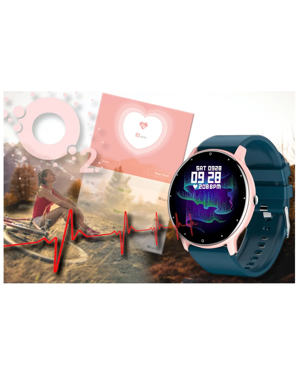 SMARTWATCH UNISEX GRAVITY GT1-4 - PULSOMETR, WŁASNE TARCZE (sg015d)