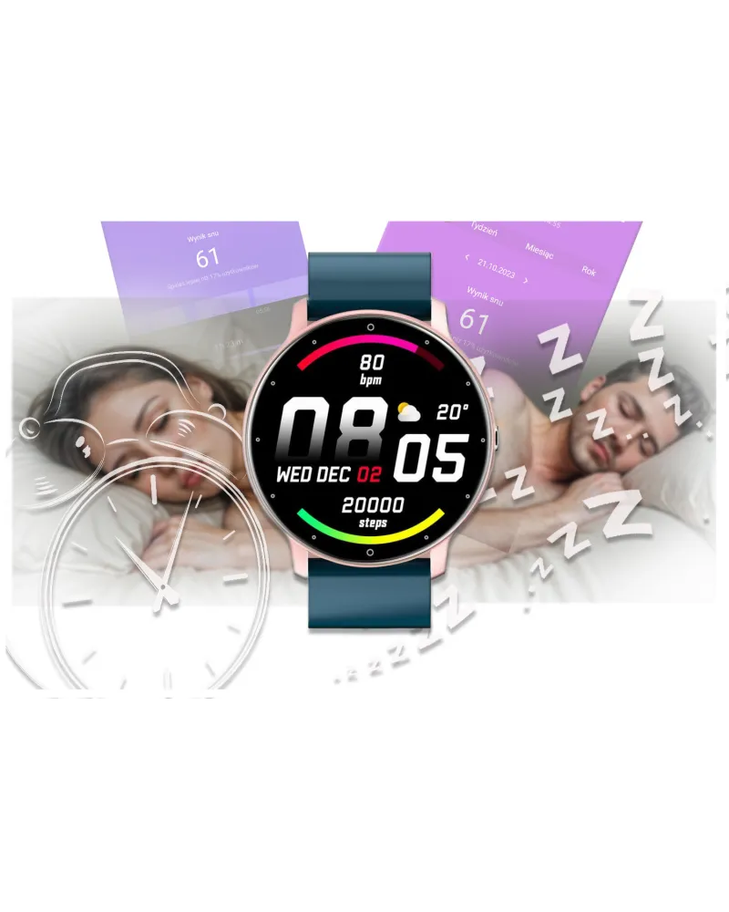 SMARTWATCH UNISEX GRAVITY GT1-4 - PULSOMETR, WŁASNE TARCZE (sg015d)