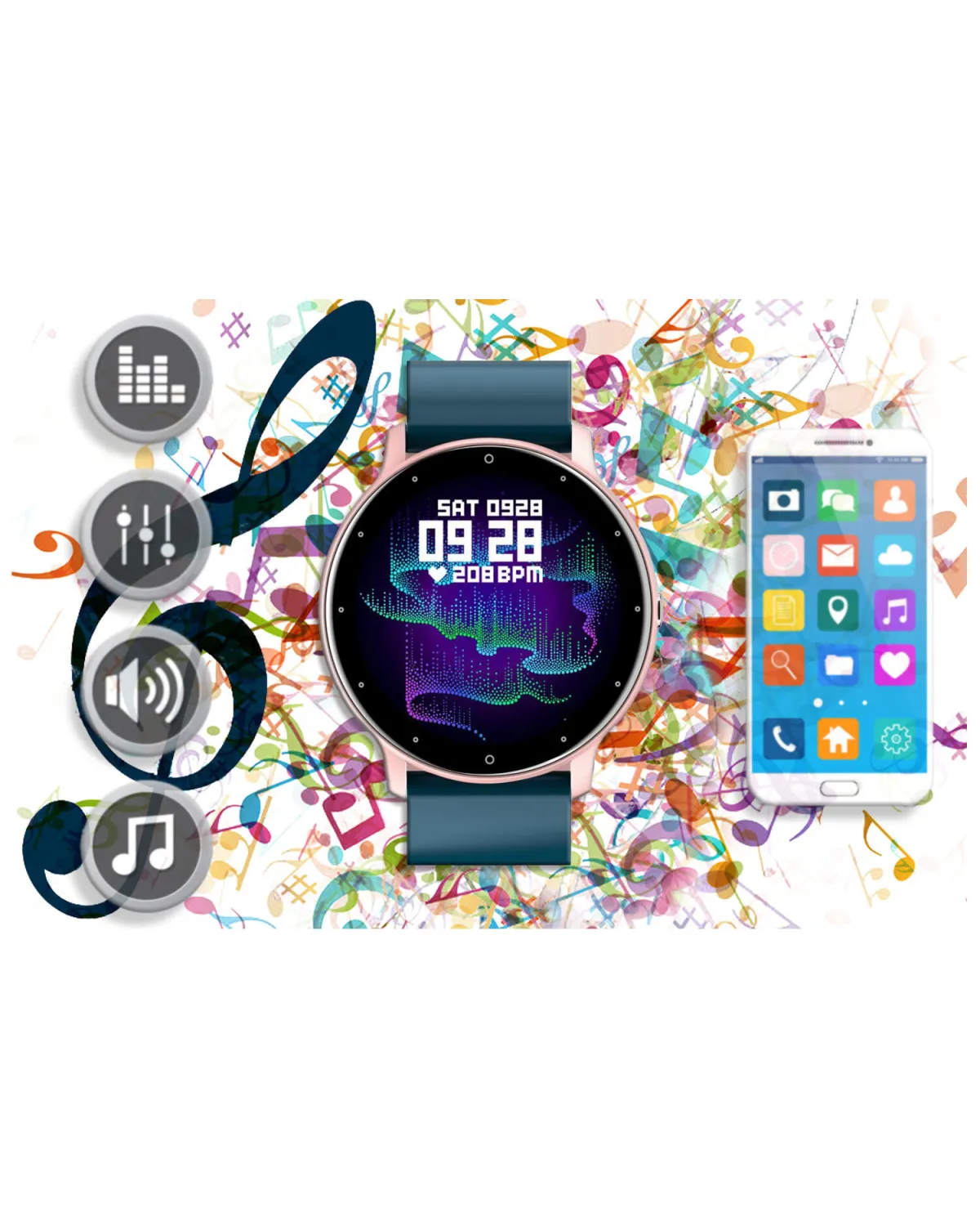 SMARTWATCH UNISEX GRAVITY GT1-4 - PULSOMETR, WŁASNE TARCZE (sg015d)