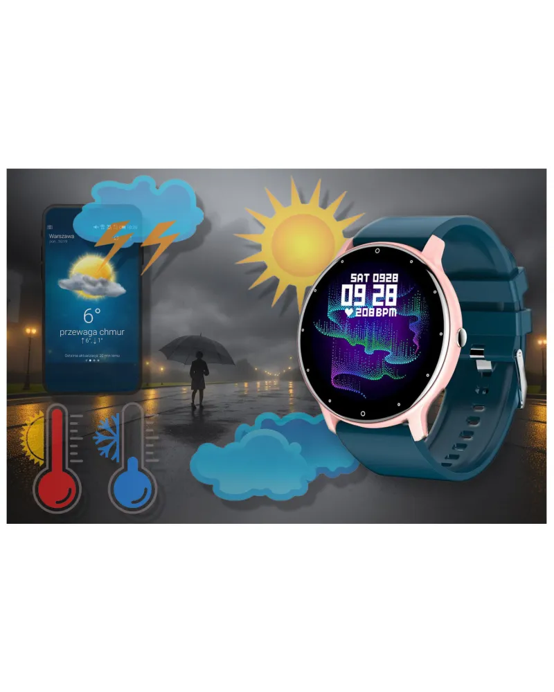 SMARTWATCH UNISEX GRAVITY GT1-4 - PULSOMETR, WŁASNE TARCZE (sg015d)