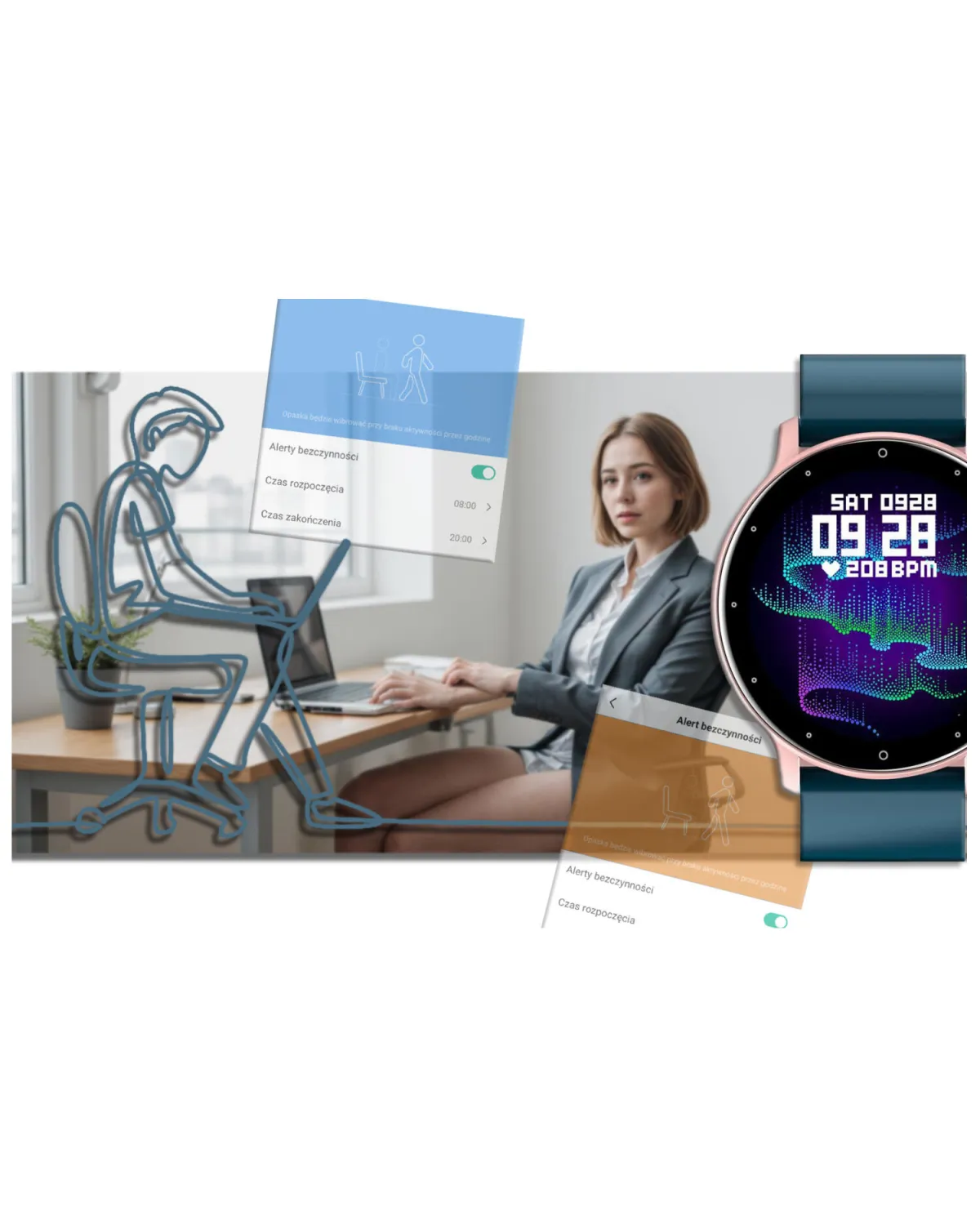 SMARTWATCH UNISEX GRAVITY GT1-4 - PULSOMETR, WŁASNE TARCZE (sg015d)