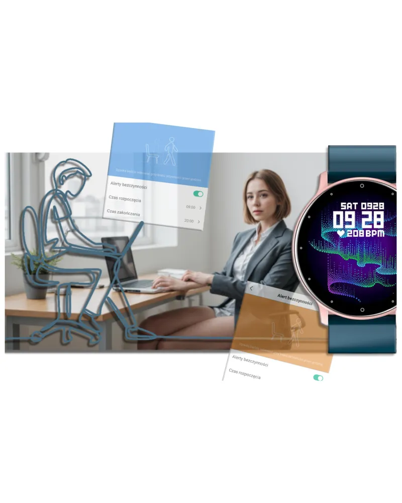 SMARTWATCH UNISEX GRAVITY GT1-4 - PULSOMETR, WŁASNE TARCZE (sg015d)