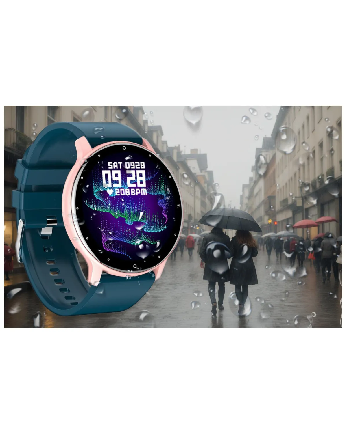 SMARTWATCH UNISEX GRAVITY GT1-4 - PULSOMETR, WŁASNE TARCZE (sg015d)