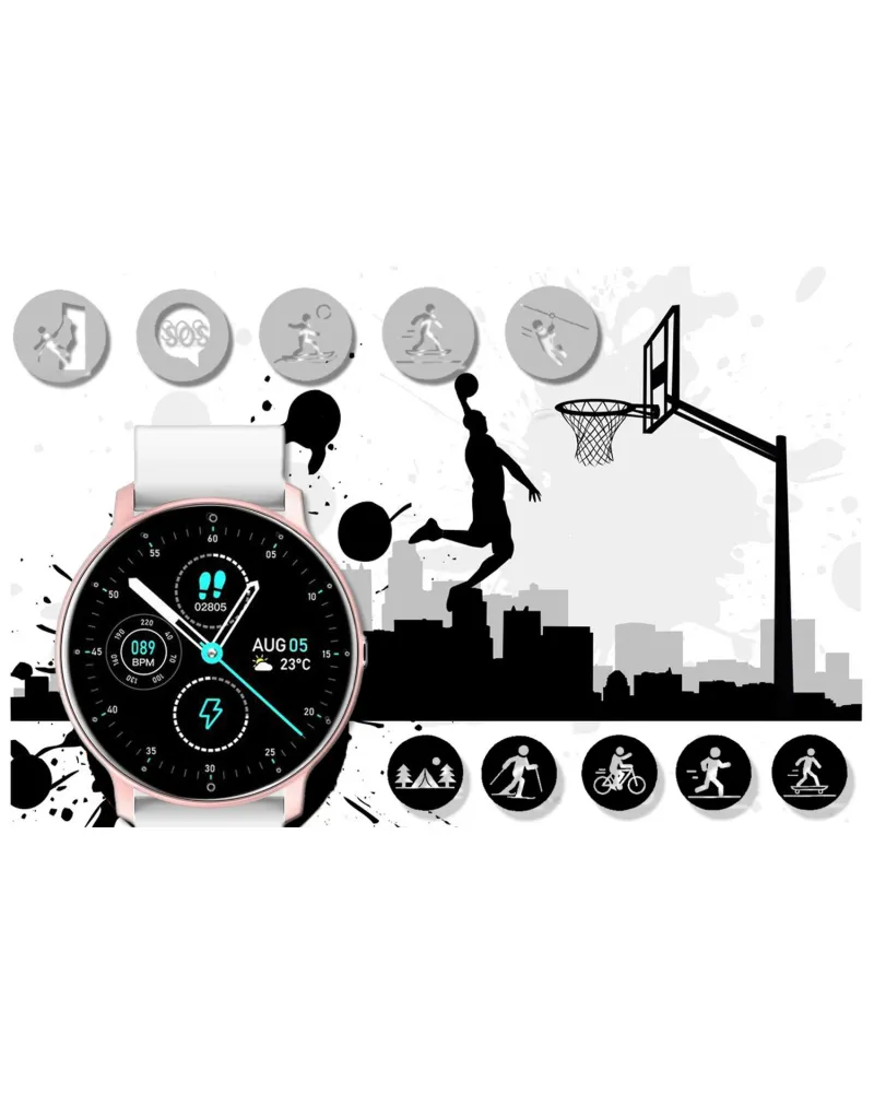 SMARTWATCH UNISEX GRAVITY GT1-7 - PULSOMETR, WŁASNE TARCZE (sg015g) SMARTWATCH UNISEX GRAVITY GT1-7 - PULSOMETR, WŁASNE TARCZE (sg015g)
