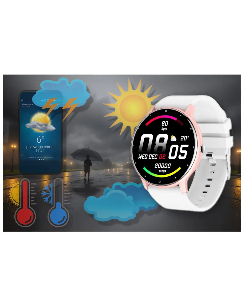 SMARTWATCH UNISEX GRAVITY GT1-7 - PULSOMETR, WŁASNE TARCZE (sg015g) SMARTWATCH UNISEX GRAVITY GT1-7 - PULSOMETR, WŁASNE TARCZE (sg015g)