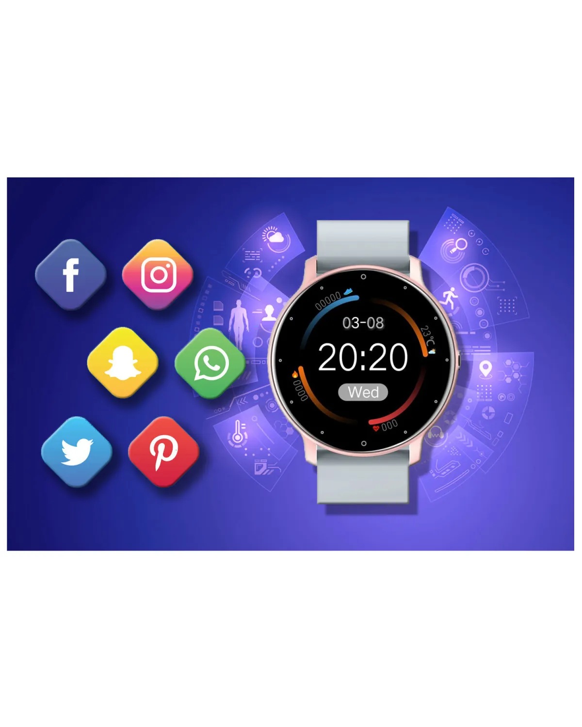 SMARTWATCH UNISEX GRAVITY GT1-8 - PULSOMETR, WŁASNE TARCZE (sg015h) SMARTWATCH UNISEX GRAVITY GT1-8 - PULSOMETR, WŁASNE TARCZE (sg015h)