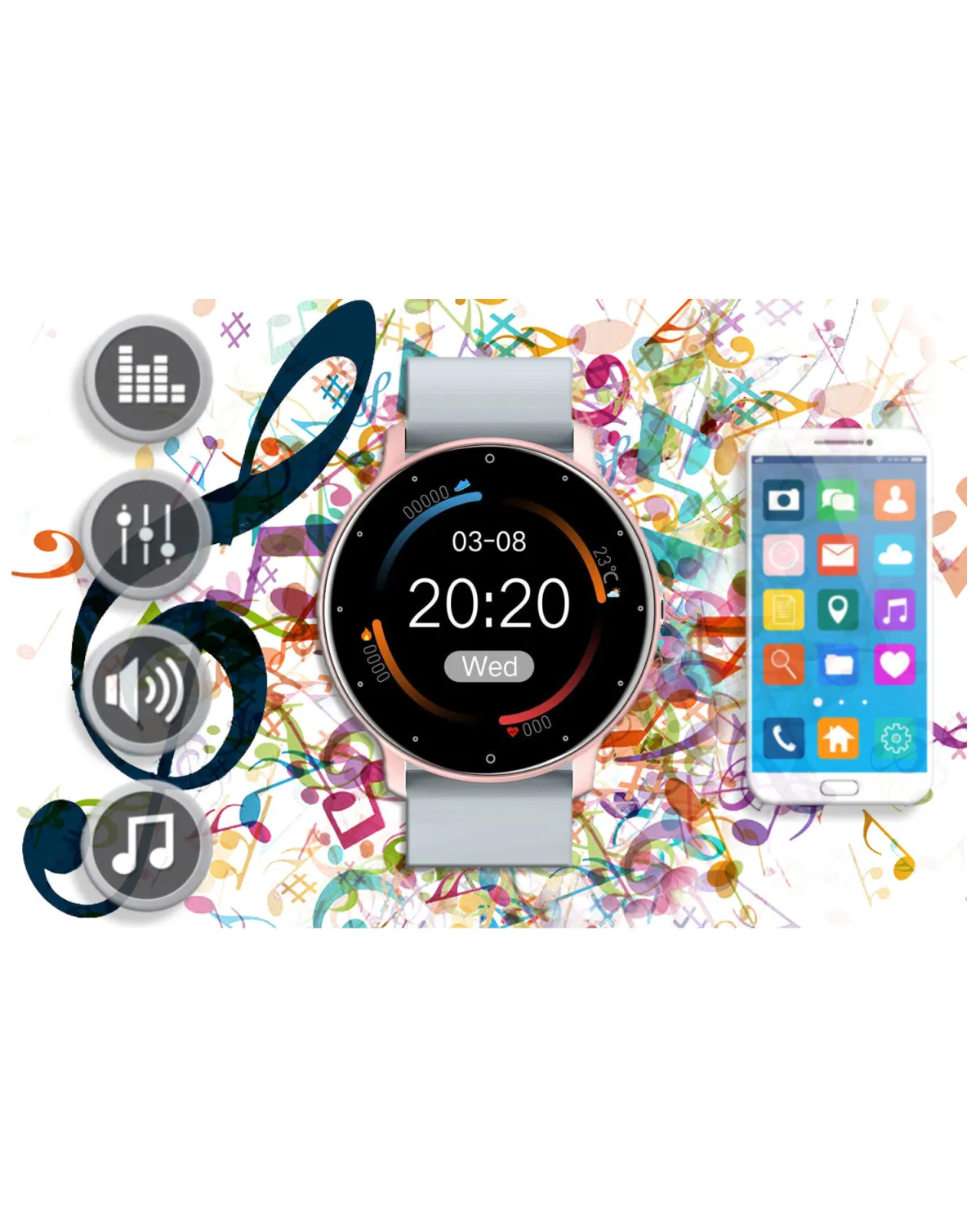 SMARTWATCH UNISEX GRAVITY GT1-8 - PULSOMETR, WŁASNE TARCZE (sg015h) SMARTWATCH UNISEX GRAVITY GT1-8 - PULSOMETR, WŁASNE TARCZE (sg015h)