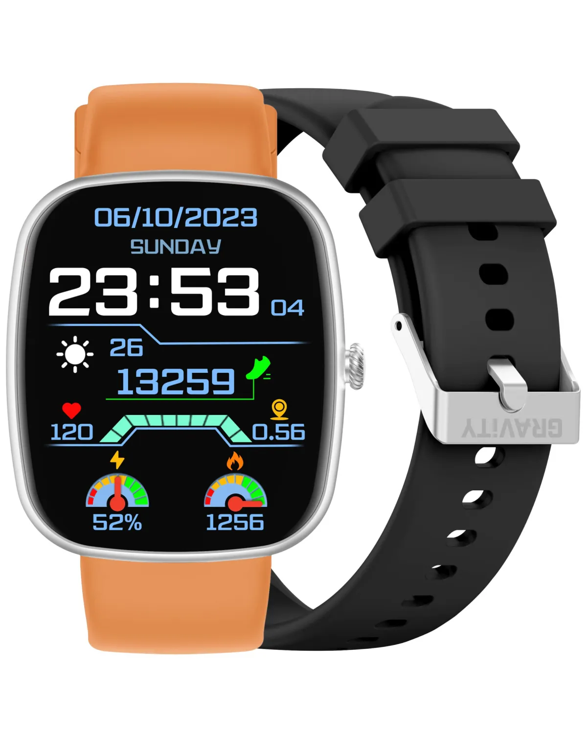 SMARTWATCH UNISEX GRAVITY GT18-4 - ROZMOWY BLUETOOTH, DODATKOWY PASEK (sg036d)