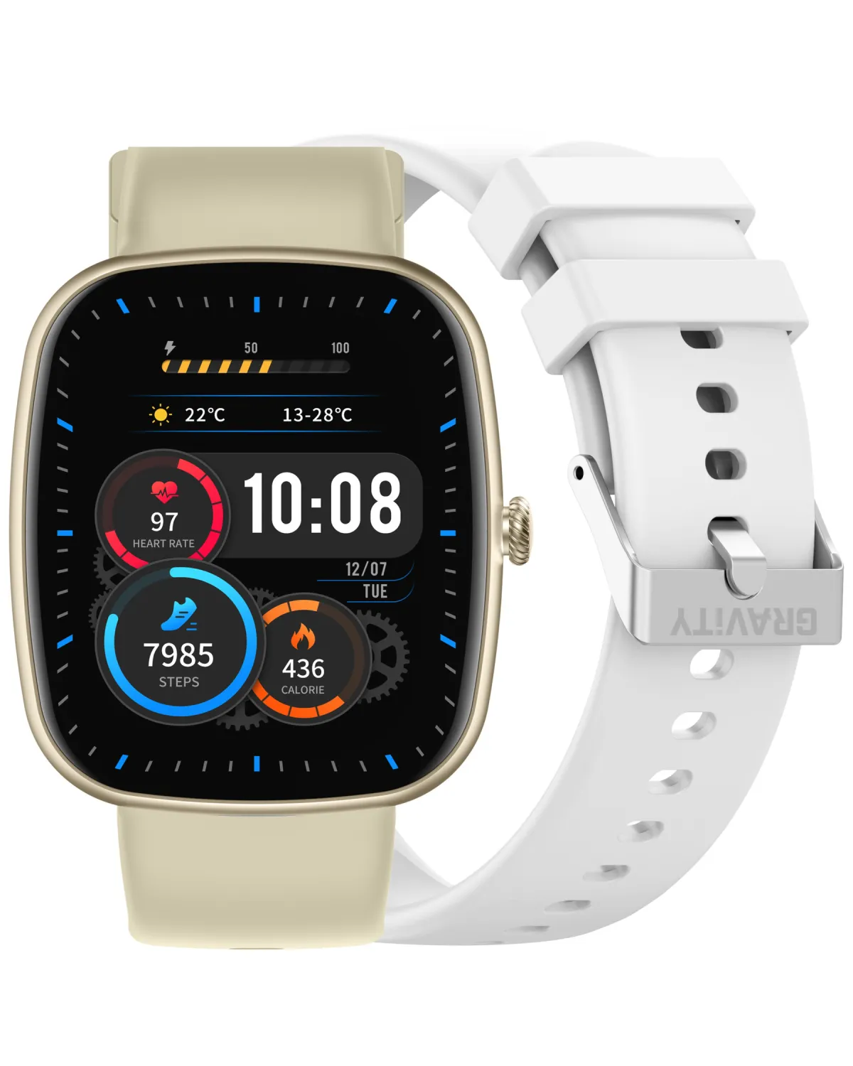 SMARTWATCH UNISEX GRAVITY GT18-8 - ROZMOWY BLUETOOTH, DODATKOWY PASEK (sg036h)