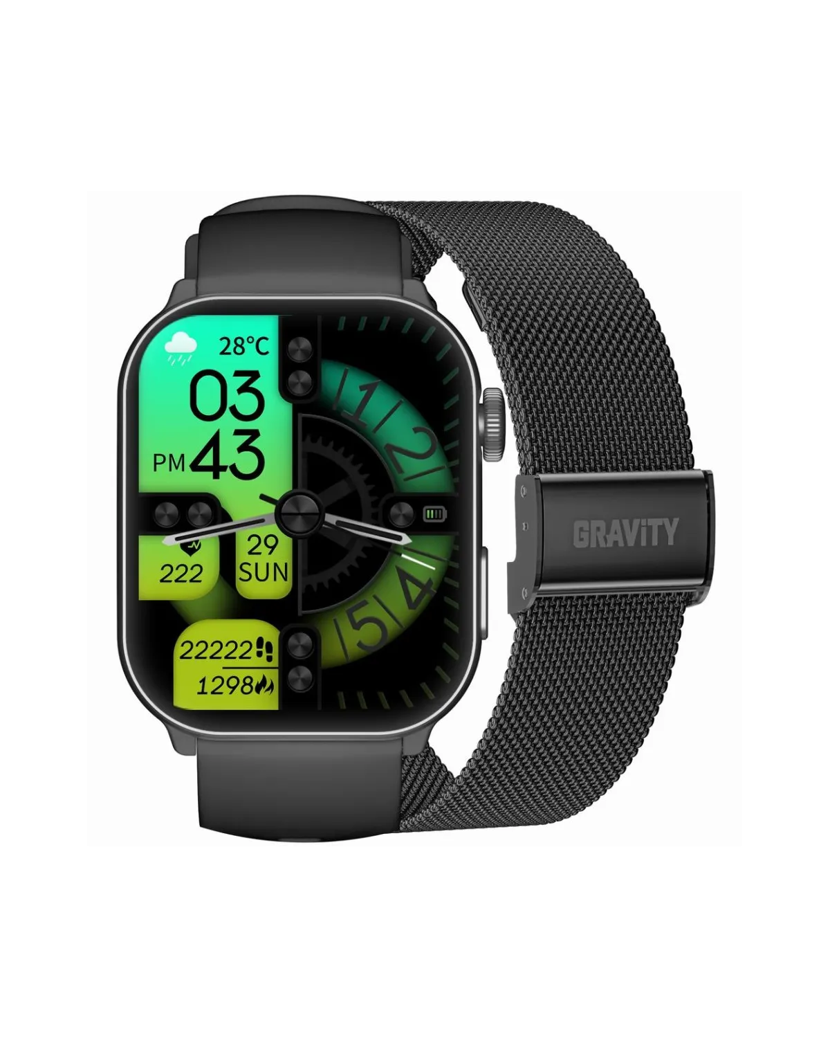 SMARTWATCH UNISEX GRAVITY GT28-1 - ROZMOWY BLUETOOTH, DODATKOWY PASEK (sg037a)