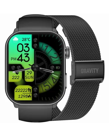 SMARTWATCH UNISEX GRAVITY GT28-1 - ROZMOWY BLUETOOTH, DODATKOWY PASEK (sg037a)