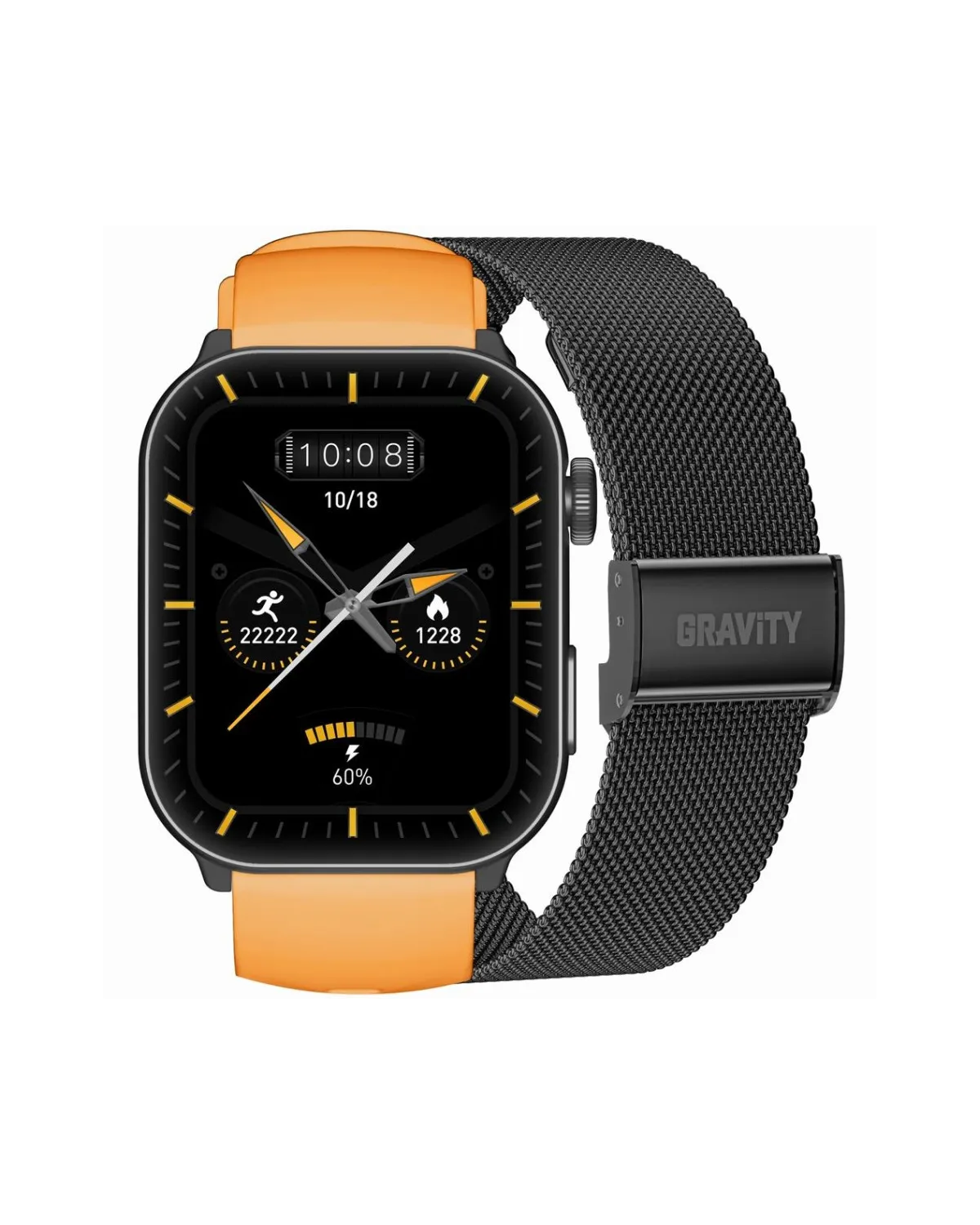 SMARTWATCH UNISEX GRAVITY GT28-2 - ROZMOWY BLUETOOTH, DODATKOWY PASEK (sg037b)