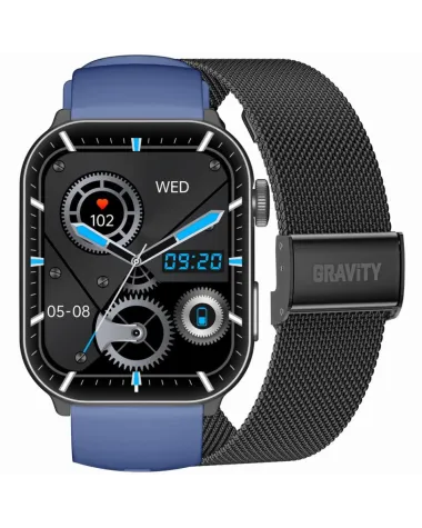 SMARTWATCH UNISEX GRAVITY GT28-3 - ROZMOWY BLUETOOTH, DODATKOWY PASEK (sg037c)