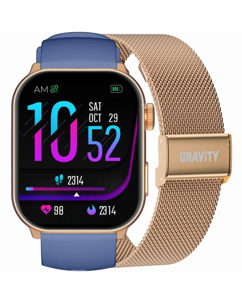 SMARTWATCH UNISEX GRAVITY GT28-8 - ROZMOWY BLUETOOTH, DODATKOWY PASEK (sg037g) SMARTWATCH UNISEX GRAVITY GT28-8 - ROZMOWY BLUETOOTH, DODATKOWY PASEK (sg037g)