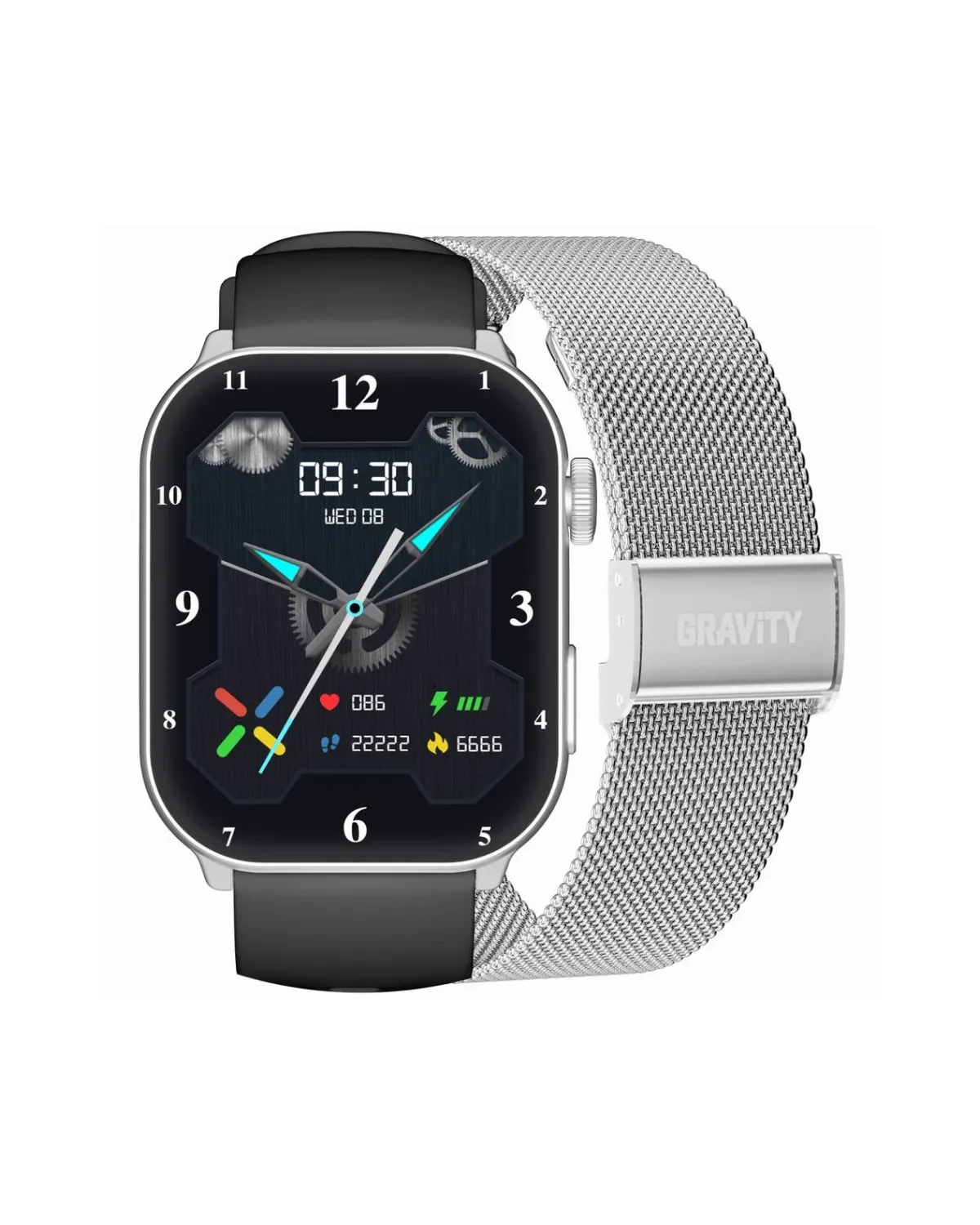 SMARTWATCH UNISEX GRAVITY GT28-9 - ROZMOWY BLUETOOTH, DODATKOWY PASEK (sg037i)