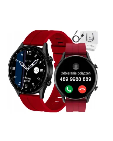 SMARTWATCH MĘSKI G. Rossi SW019-3 black/red (sg014c) PROWADZENIE ROZM&Oacute;W