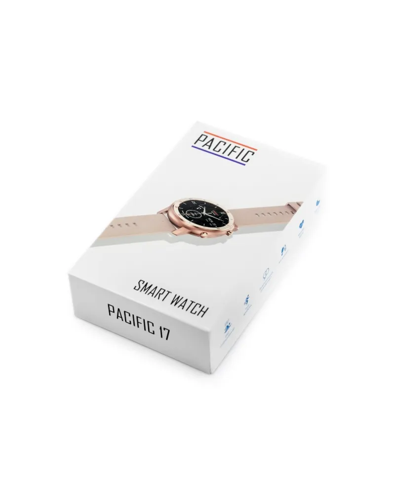 SMARTWATCH UNISEX Pacific 17-1 Bransoleta - srebrna + dodatkowy PASEK (sy010a)