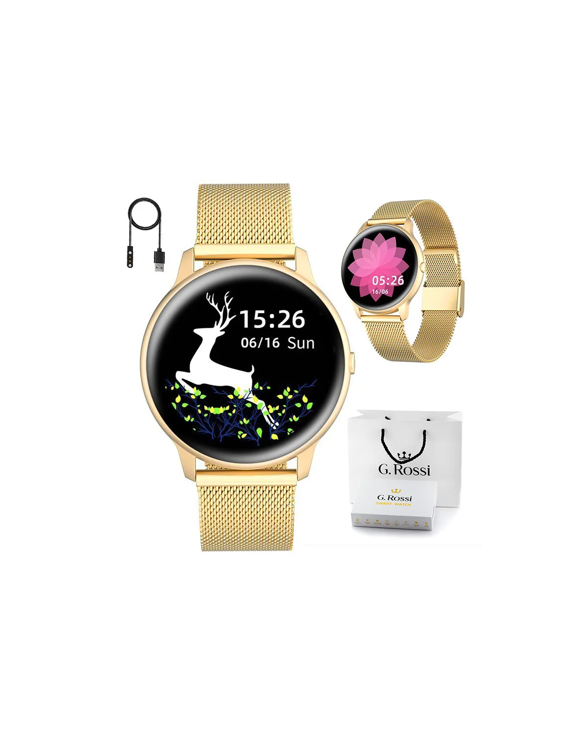 SMARTWATCH UNISEX G. Rossi SW015-5 gold (sg010e) SMARTWATCH UNISEX G. Rossi SW015-5 gold (sg010e)