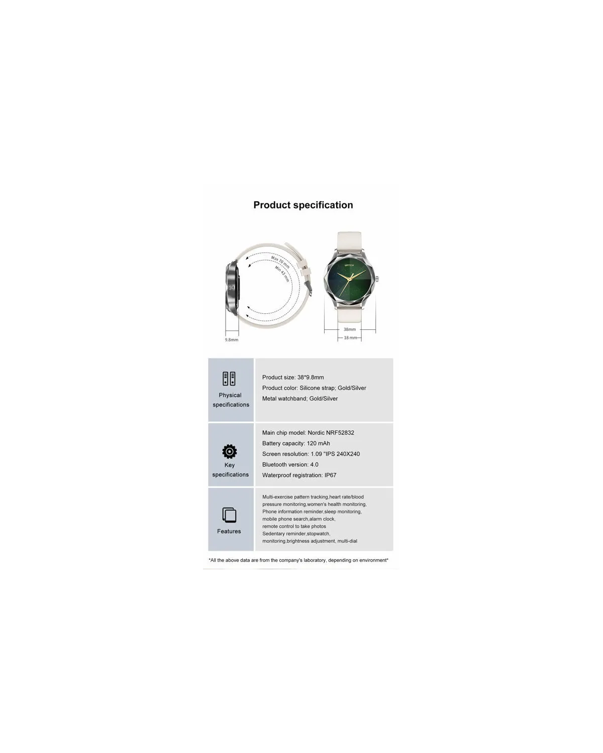 SMARTWATCH DAMSKI PACIFIC 27-4 - CIŚNIENIOMIERZ (sy022d) SMARTWATCH DAMSKI PACIFIC 27-4 - CIŚNIENIOMIERZ (sy022d)