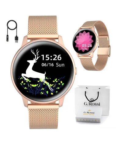 SMARTWATCH DAMSKI G. Rossi SW015-4 rosegold (sg010d)