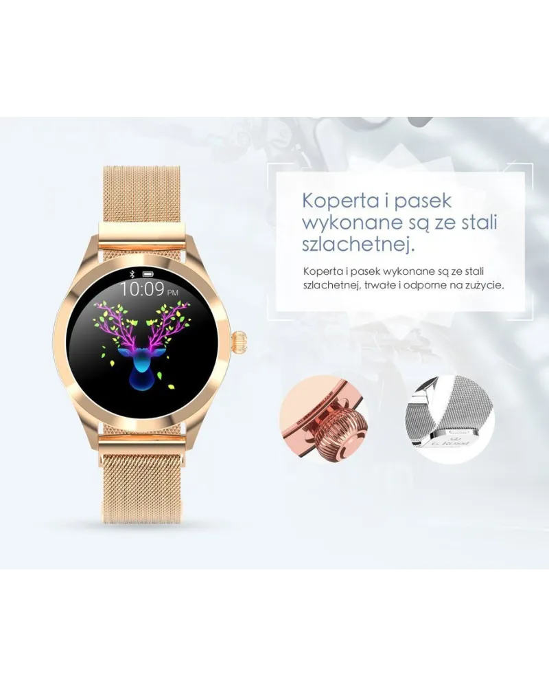 SMARTWATCH DAMSKI G. Rossi SW017-5 r.gold/white (sg011e) SMARTWATCH DAMSKI G. Rossi SW017-5 r.gold/white (sg011e)