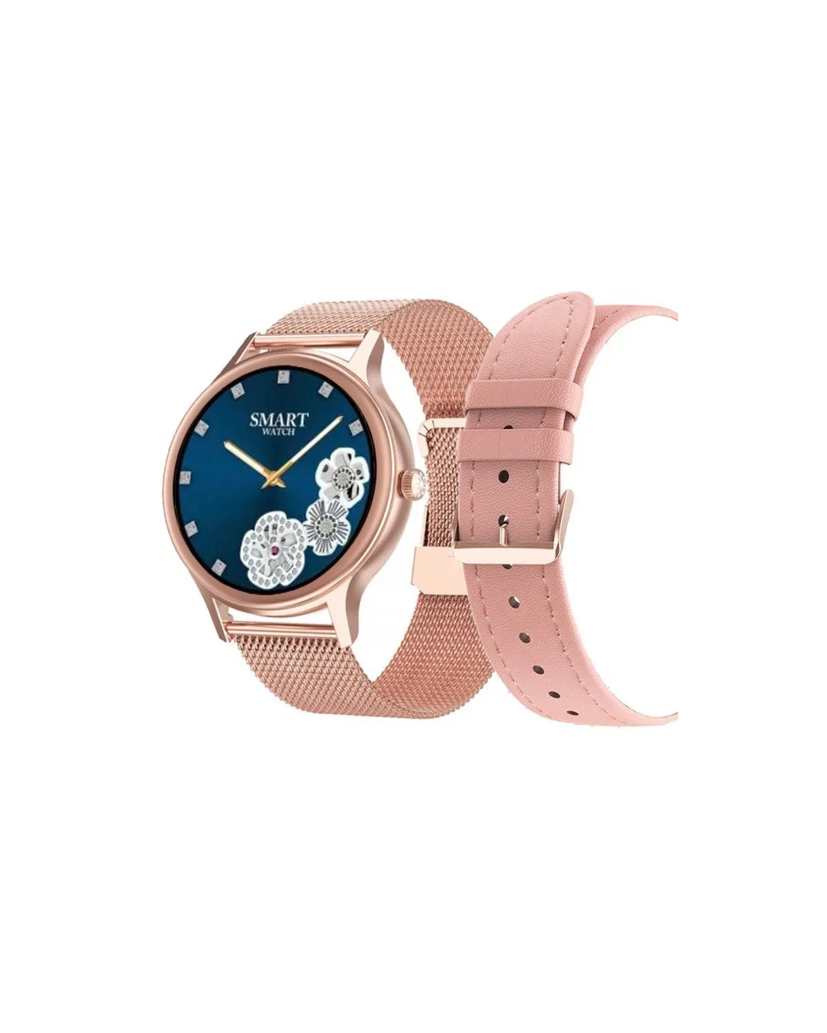 SMARTWATCH DAMSKI PACIFIC 18-1 - BRANSOLETA + PASEK: Rosegold / R&oacute;żowy (sy015a)