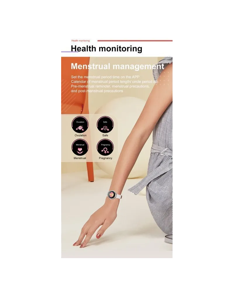 SMARTWATCH DAMSKI PACIFIC 18-1 - BRANSOLETA + PASEK: Rosegold / R&oacute;żowy (sy015a)