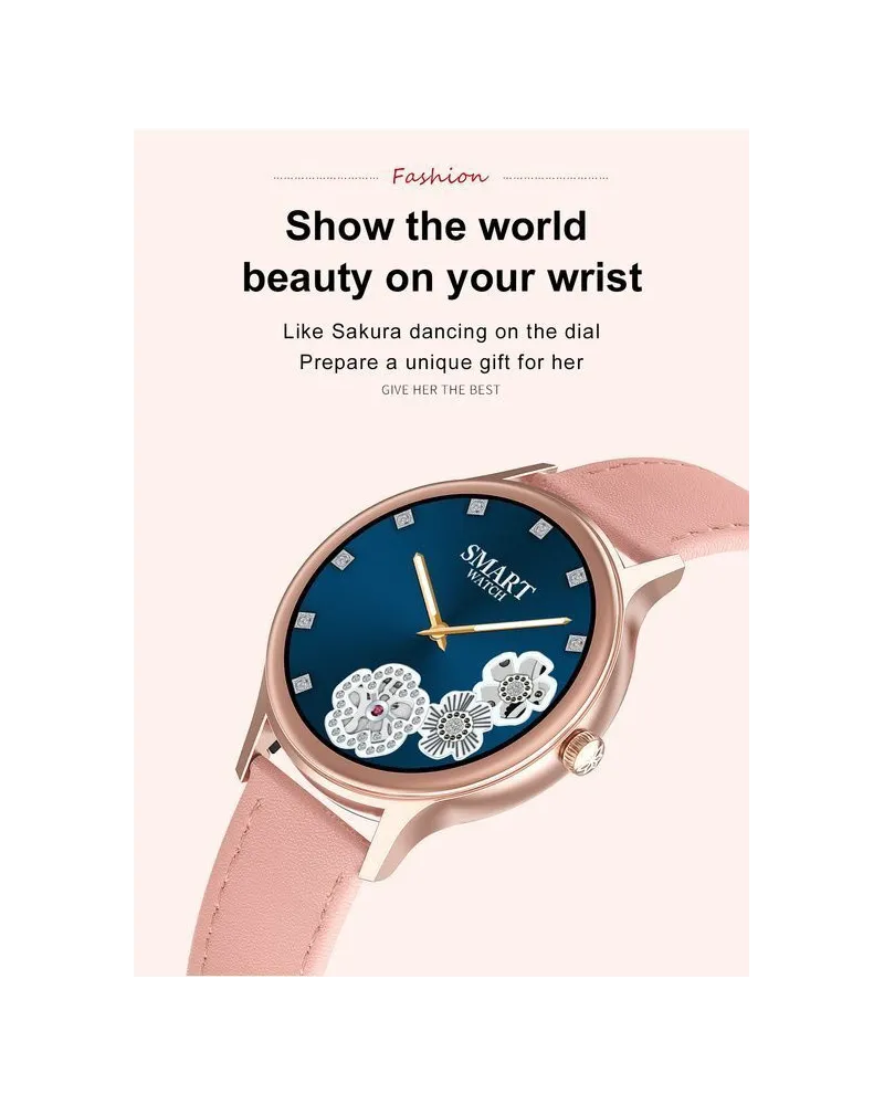SMARTWATCH DAMSKI PACIFIC 18-1 - BRANSOLETA + PASEK: Rosegold / R&oacute;żowy (sy015a)