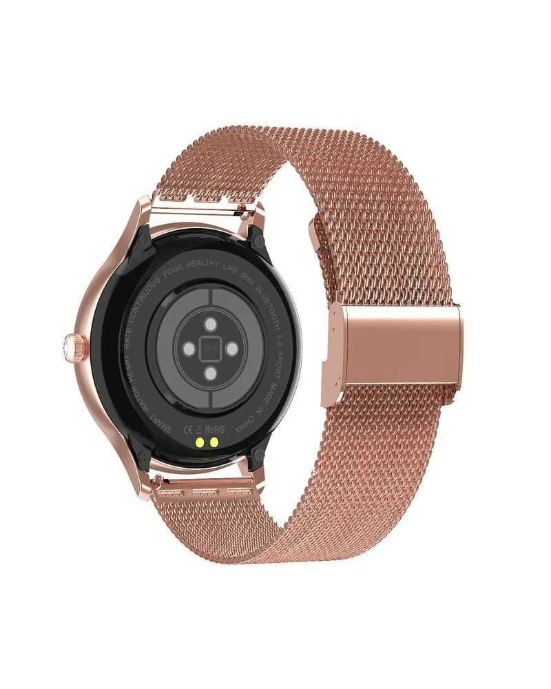 SMARTWATCH DAMSKI PACIFIC 18-2 - BRANSOLETA + PASEK: Rosegold / Biały (sy015b)