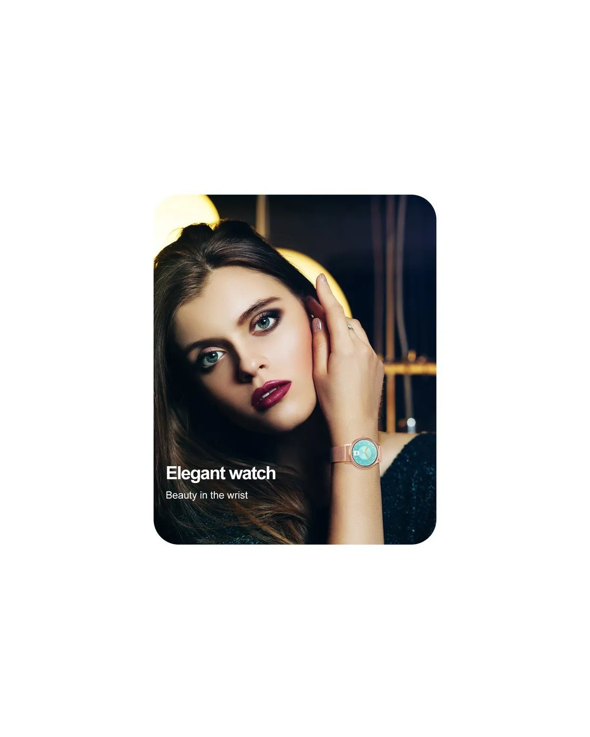 SMARTWATCH DAMSKI PACIFIC 18-2 - BRANSOLETA + PASEK: Rosegold / Biały (sy015b)