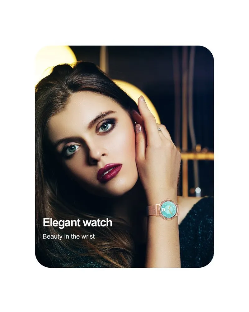SMARTWATCH DAMSKI PACIFIC 18-2 - BRANSOLETA + PASEK: Rosegold / Biały (sy015b)