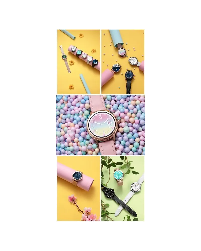 SMARTWATCH DAMSKI PACIFIC 18-2 - BRANSOLETA + PASEK: Rosegold / Biały (sy015b)
