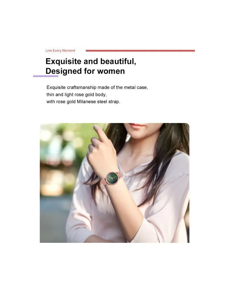 SMARTWATCH DAMSKI PACIFIC 18-2 - BRANSOLETA + PASEK: Rosegold / Biały (sy015b)