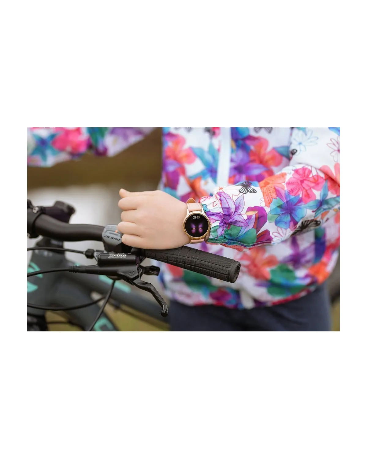 SMARTWATCH DAMSKI PACIFIC 18-2 - BRANSOLETA + PASEK: Rosegold / Biały (sy015b)