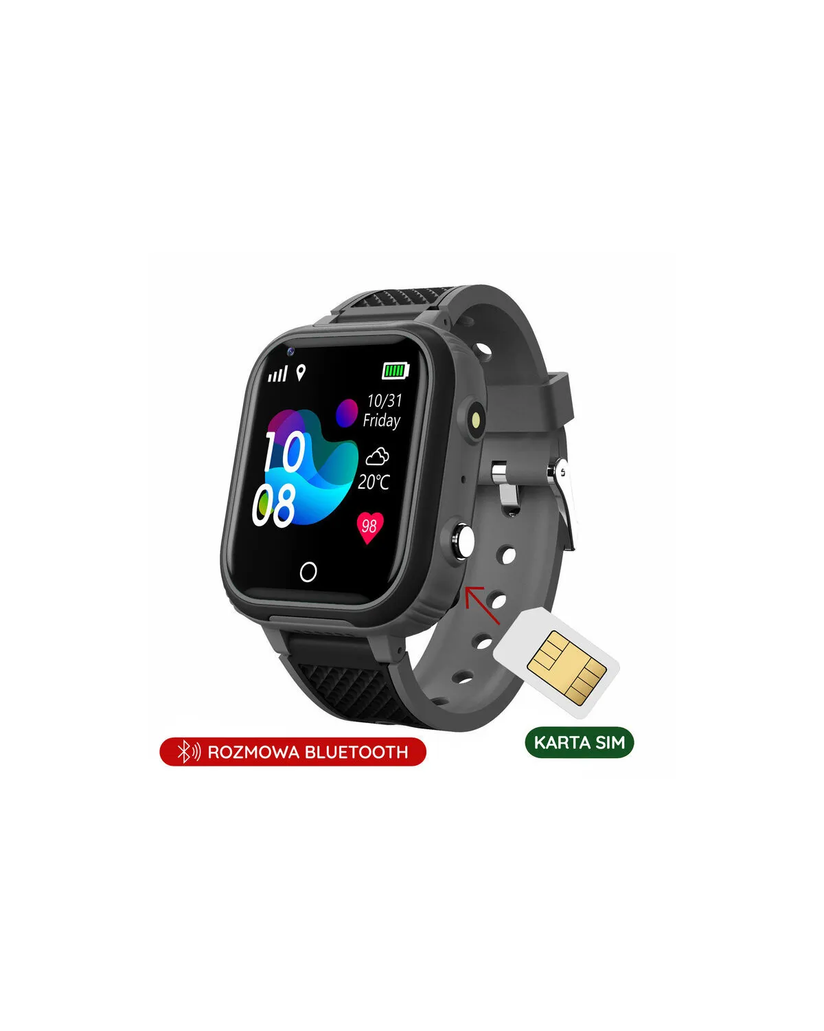 SMARTWATCH DZIECIĘCY PACIFIC 30-1 KIDS - black (sy026a) SMARTWATCH DZIECIĘCY PACIFIC 30-1 KIDS - black (sy026a)