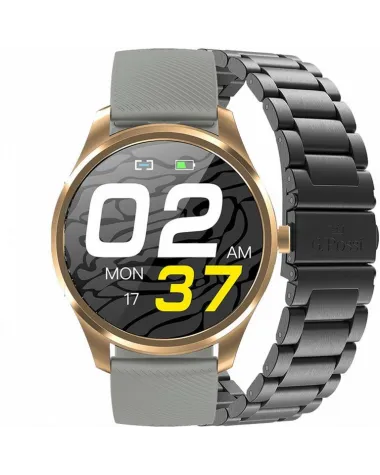 SMARTWATCH MĘSKI G. Rossi SW012-5 gold/gray + dodatkowa BRANSOLETA (sg007e)