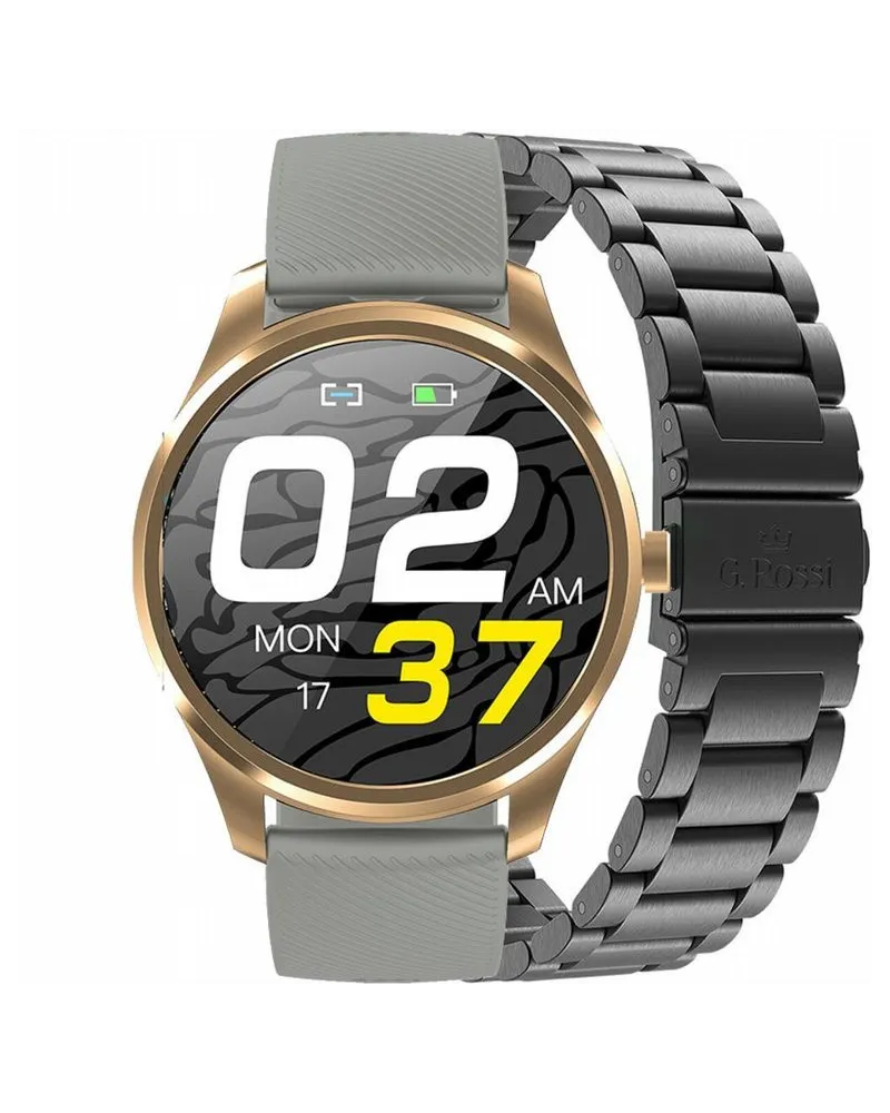 SMARTWATCH MĘSKI G. Rossi SW012-5 gold/gray + dodatkowa BRANSOLETA (sg007e) SMARTWATCH MĘSKI G. Rossi SW012-5 gold/gray + dodatkowa BRANSOLETA (sg007e)