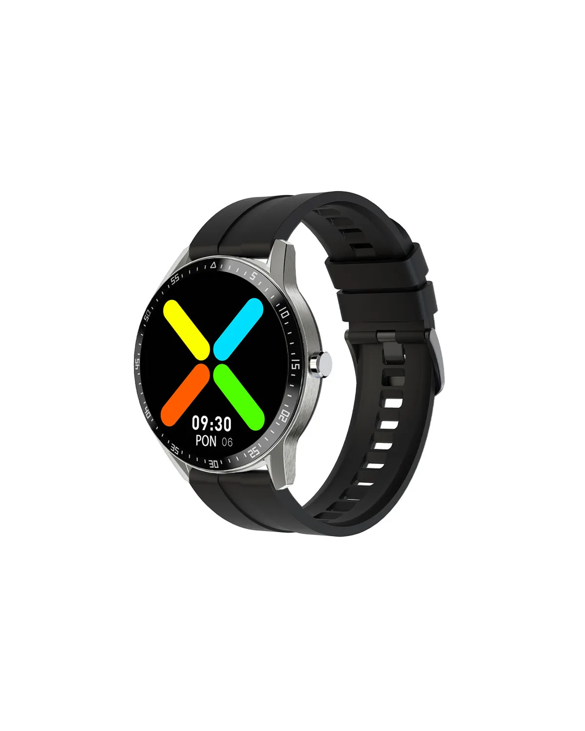 SMARTWATCH MĘSKI G. Rossi SW018-1 silver/black (sg012a) WŁASNE TARCZE