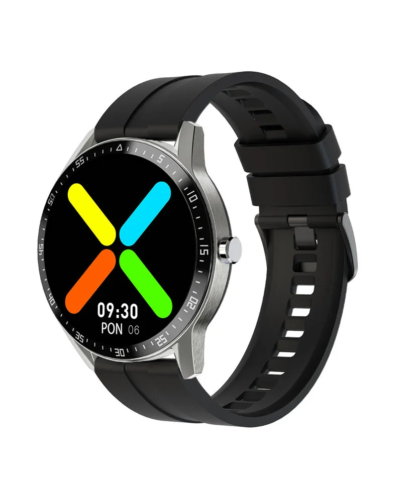 SMARTWATCH MĘSKI G. Rossi SW018-1 silver/black (sg012a) WŁASNE TARCZE