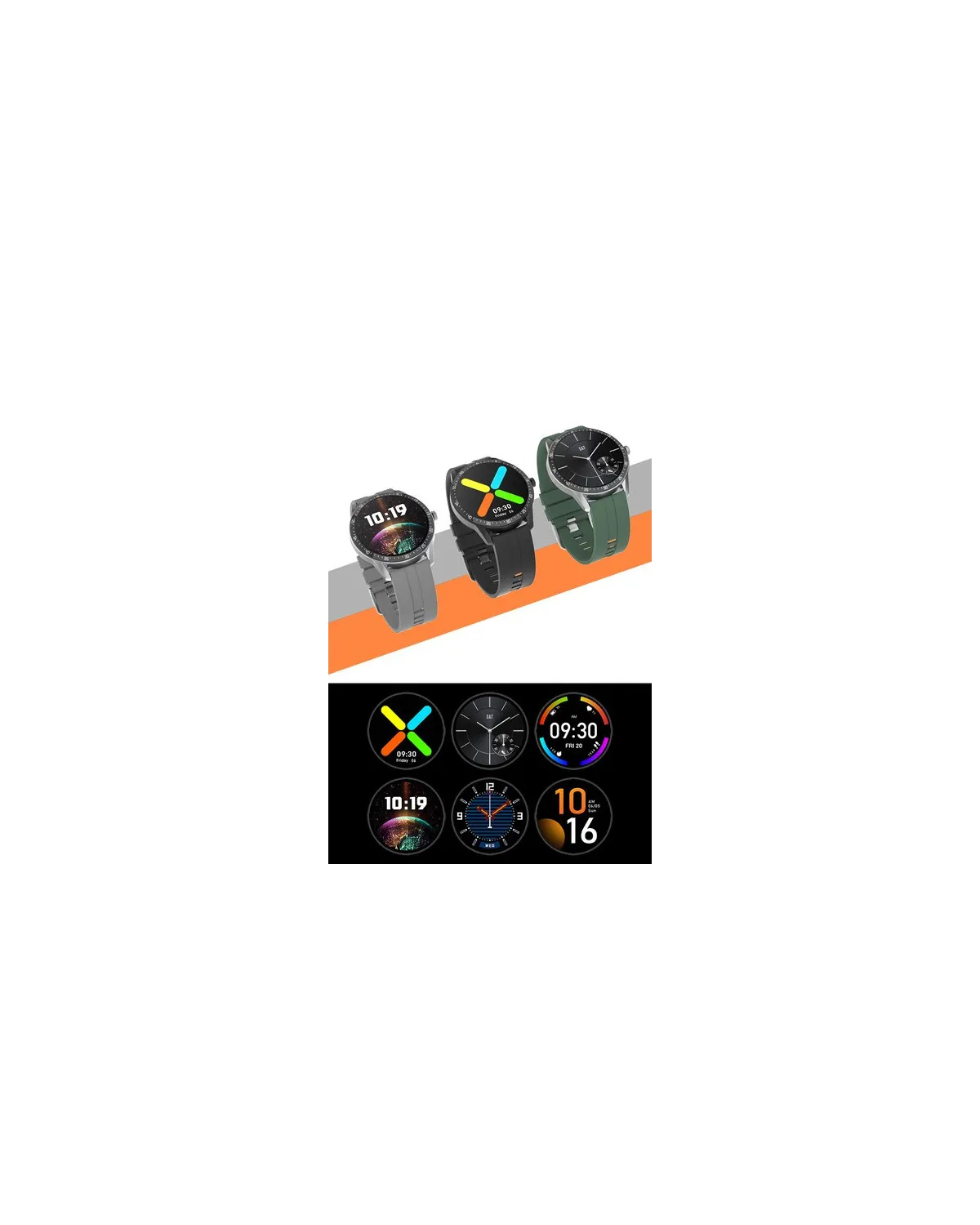 SMARTWATCH MĘSKI G. Rossi SW018-1 silver/black (sg012a) WŁASNE TARCZE
