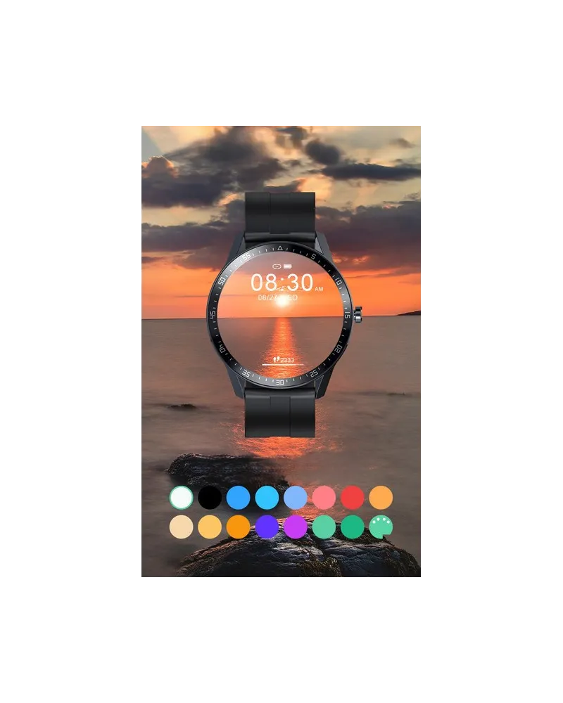 SMARTWATCH MĘSKI G. Rossi SW018-1 silver/black (sg012a) WŁASNE TARCZE