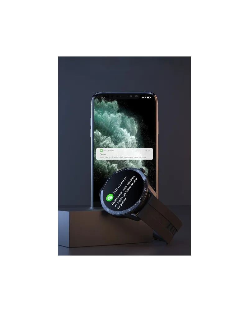 SMARTWATCH MĘSKI G. Rossi SW018-1 silver/black (sg012a) WŁASNE TARCZE