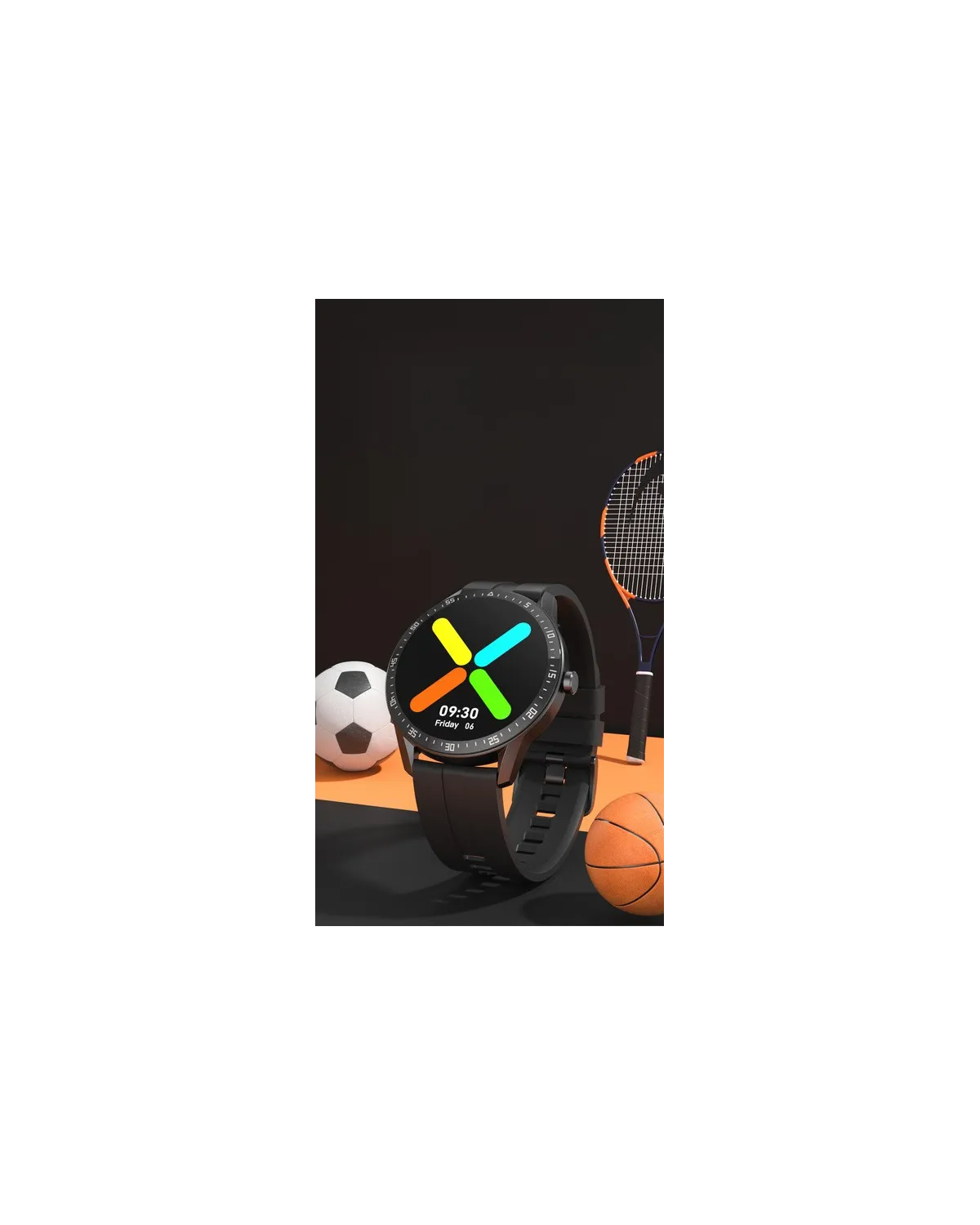 SMARTWATCH MĘSKI G. Rossi SW018-1 silver/black (sg012a) WŁASNE TARCZE