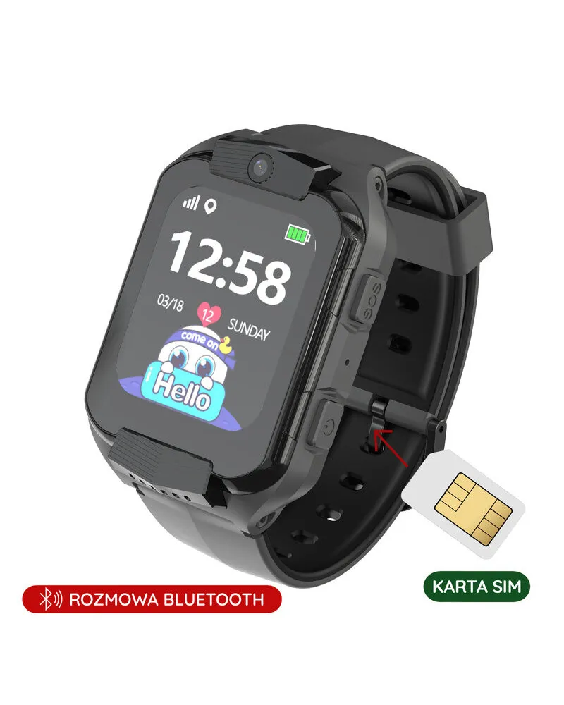 SMARTWATCH DZIECIĘCY PACIFIC 32-1 KIDS - black (sy028a) SMARTWATCH DZIECIĘCY PACIFIC 32-1 KIDS - black (sy028a)