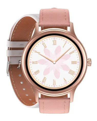 SMARTWATCH DAMSKI PACIFIC 18-6 - DWA PASKI: R&oacute;żowy / Biały (sy015f)